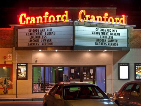 Cranford theater - Cranford Theater. Read Reviews | Rate Theater. 25 North Avenue West, Cranford, NJ 07016. 908-588-2477 | View Map. Theaters Nearby. Sound of Freedom. Today, Jan 23. There are no showtimes from the theater yet for the selected date. Check back later for a complete listing.
